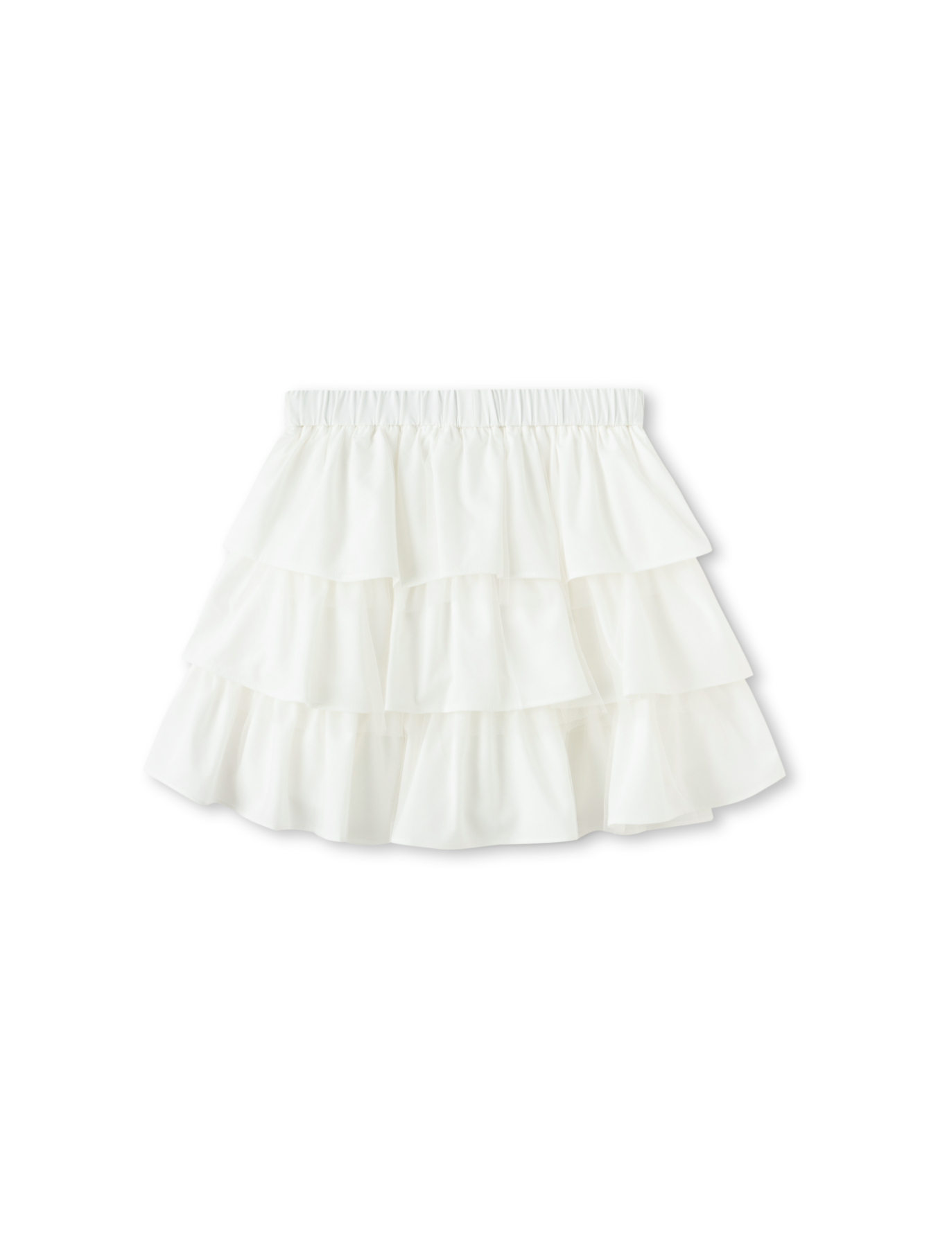 Balabala Girls Tiered Ruffle Skirt White, Purple
