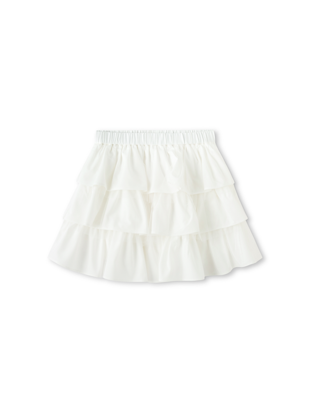 Balabala Girls Tiered Ruffle Skirt White, Purple