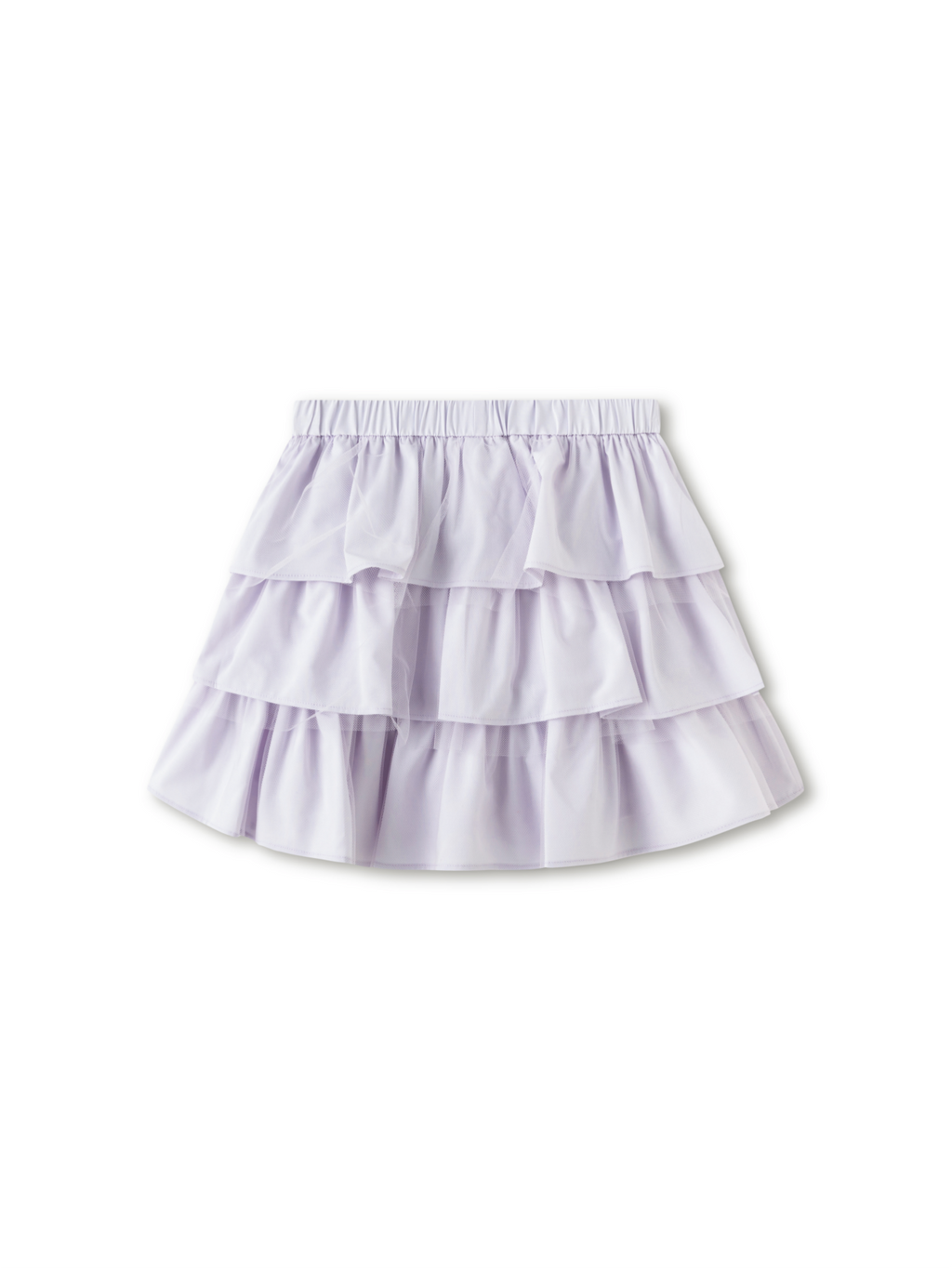 Balabala Girls Tiered Ruffle Skirt White, Purple