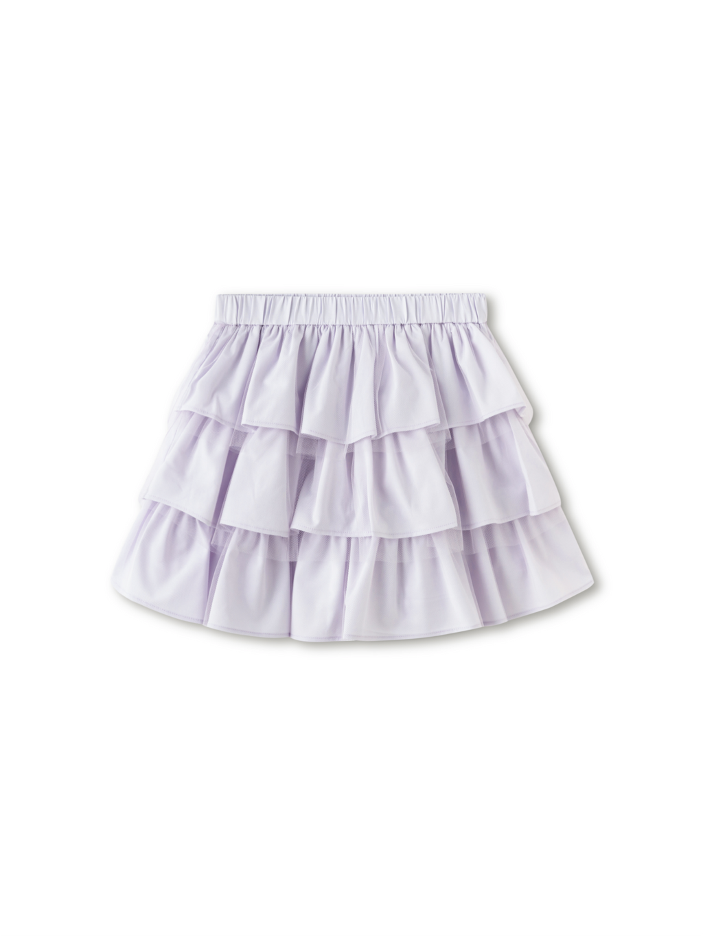 Balabala Girls Tiered Ruffle Skirt White, Purple