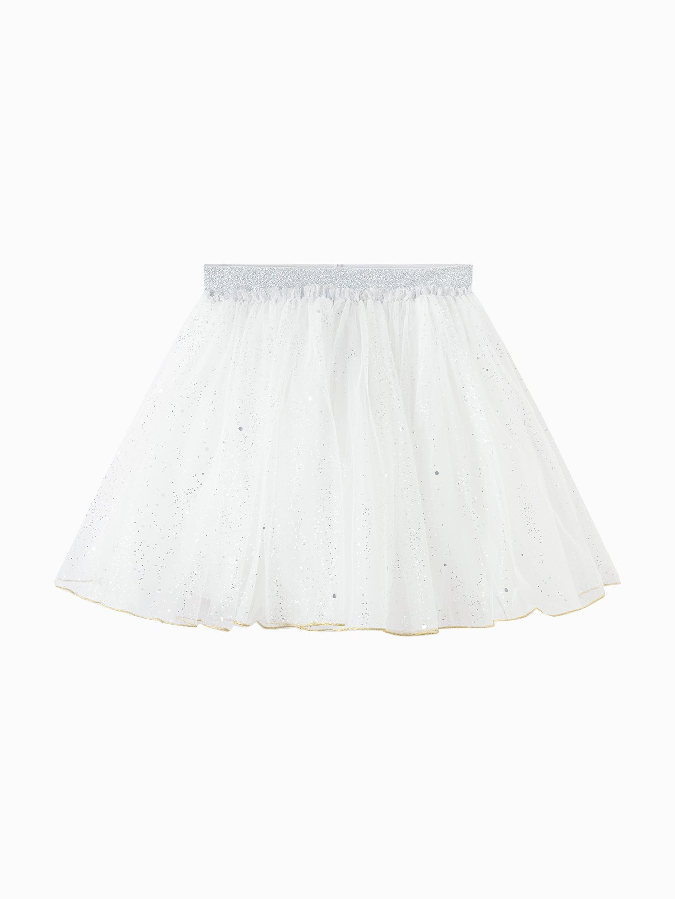 Balabala Girls Glitter Tulle Skirt White
