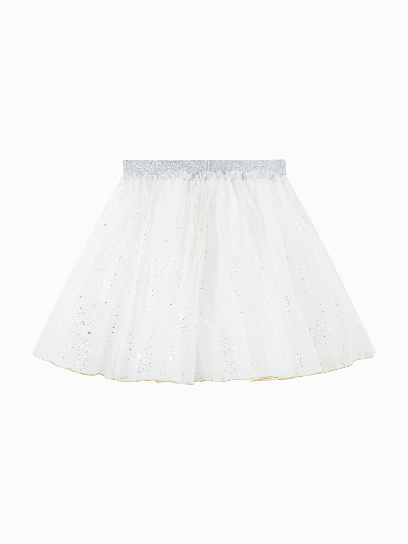 Balabala Girls Glitter Tulle Skirt White