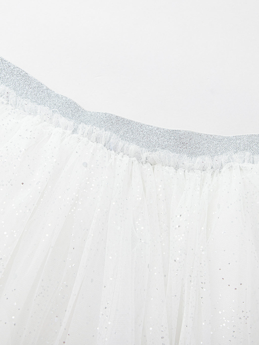 Balabala Girls Glitter Tulle Skirt White