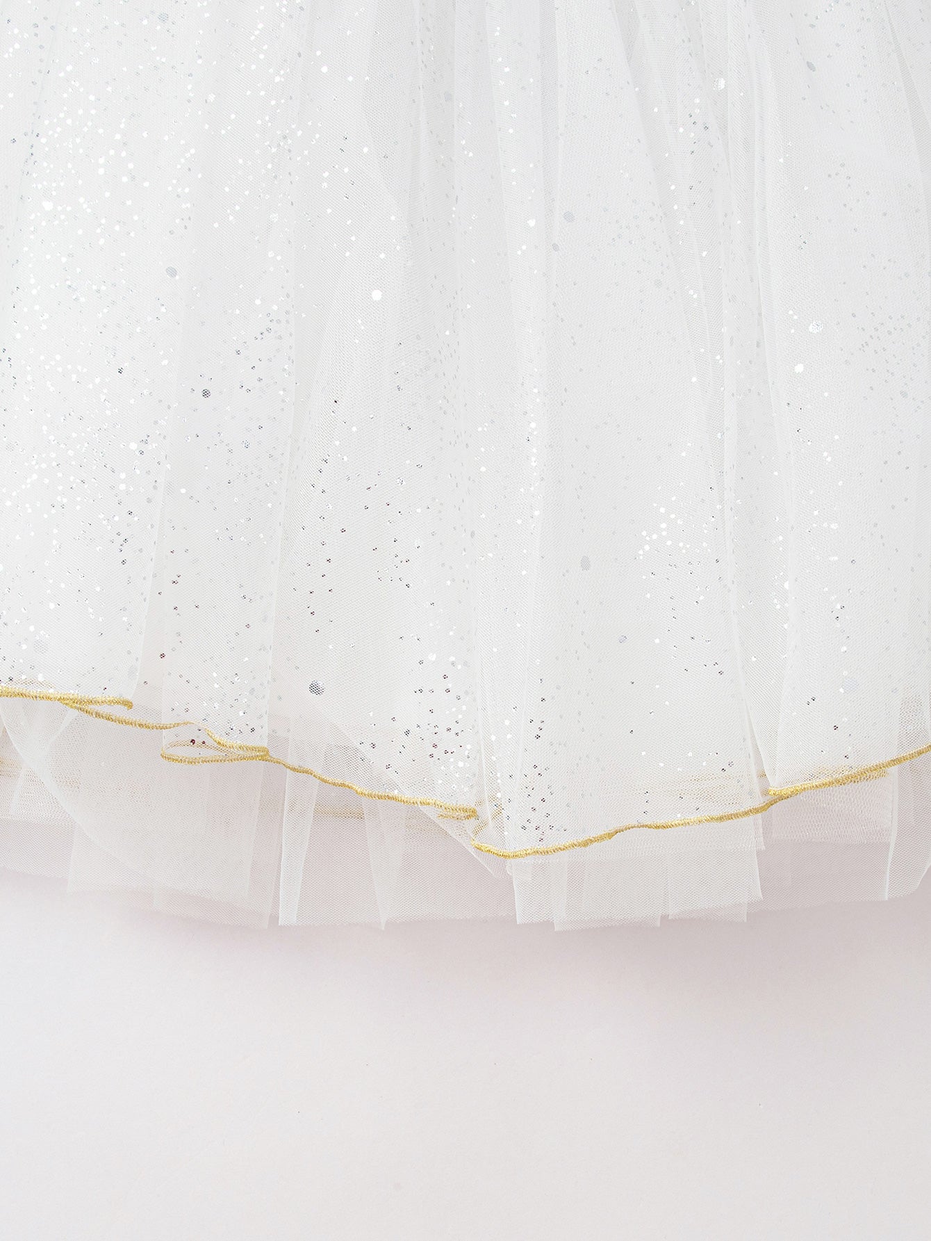 Balabala Girls Glitter Tulle Skirt White