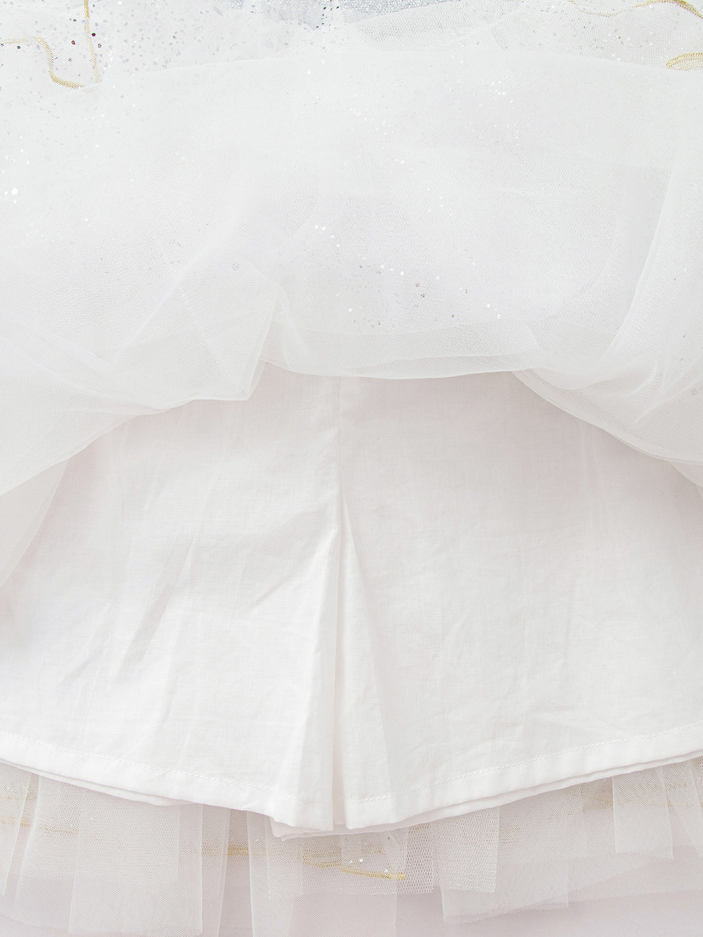 Balabala Girls Glitter Tulle Skirt White