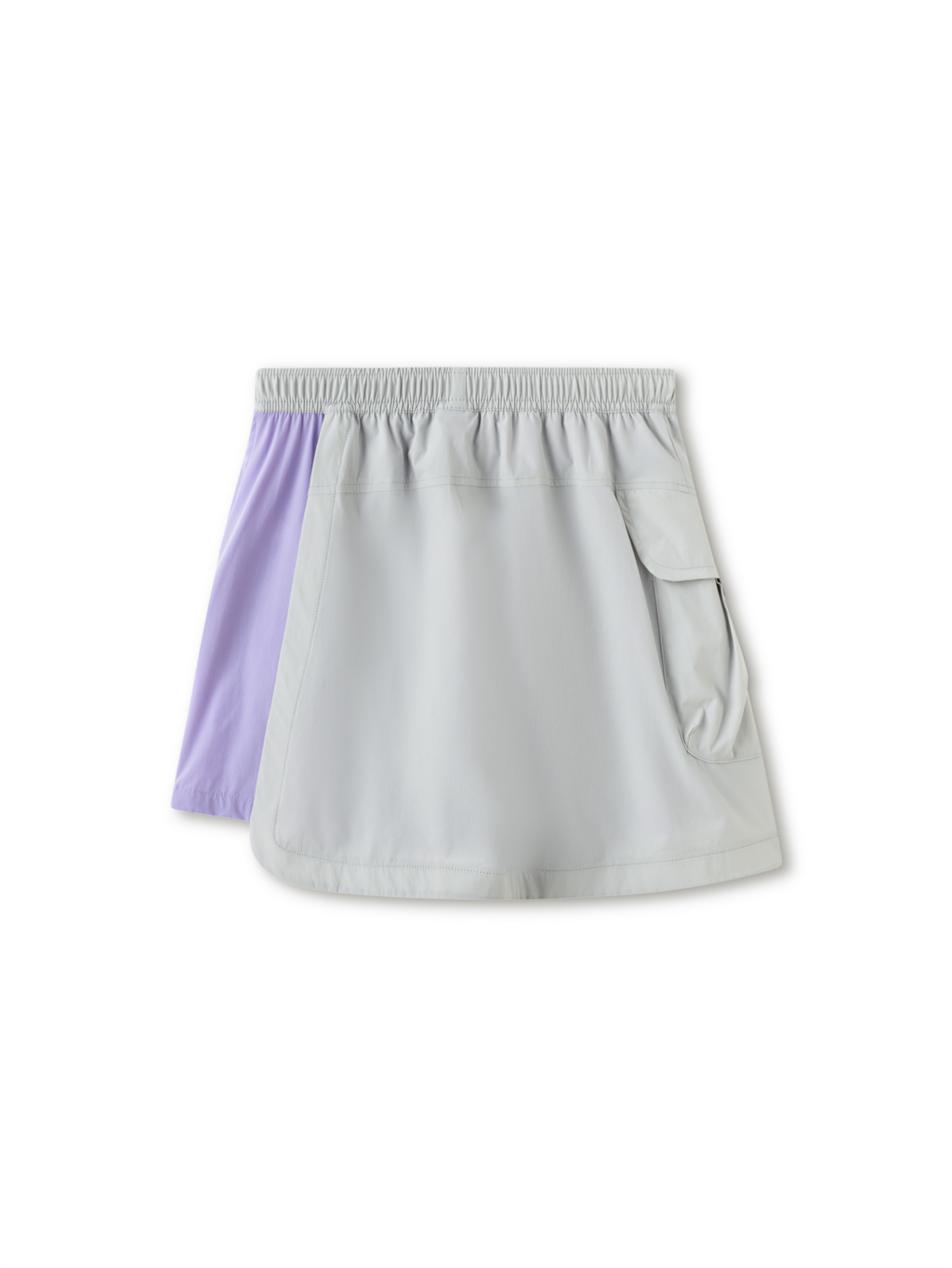 Balabala Girls Color Block Cargo Skirt Gray Purple