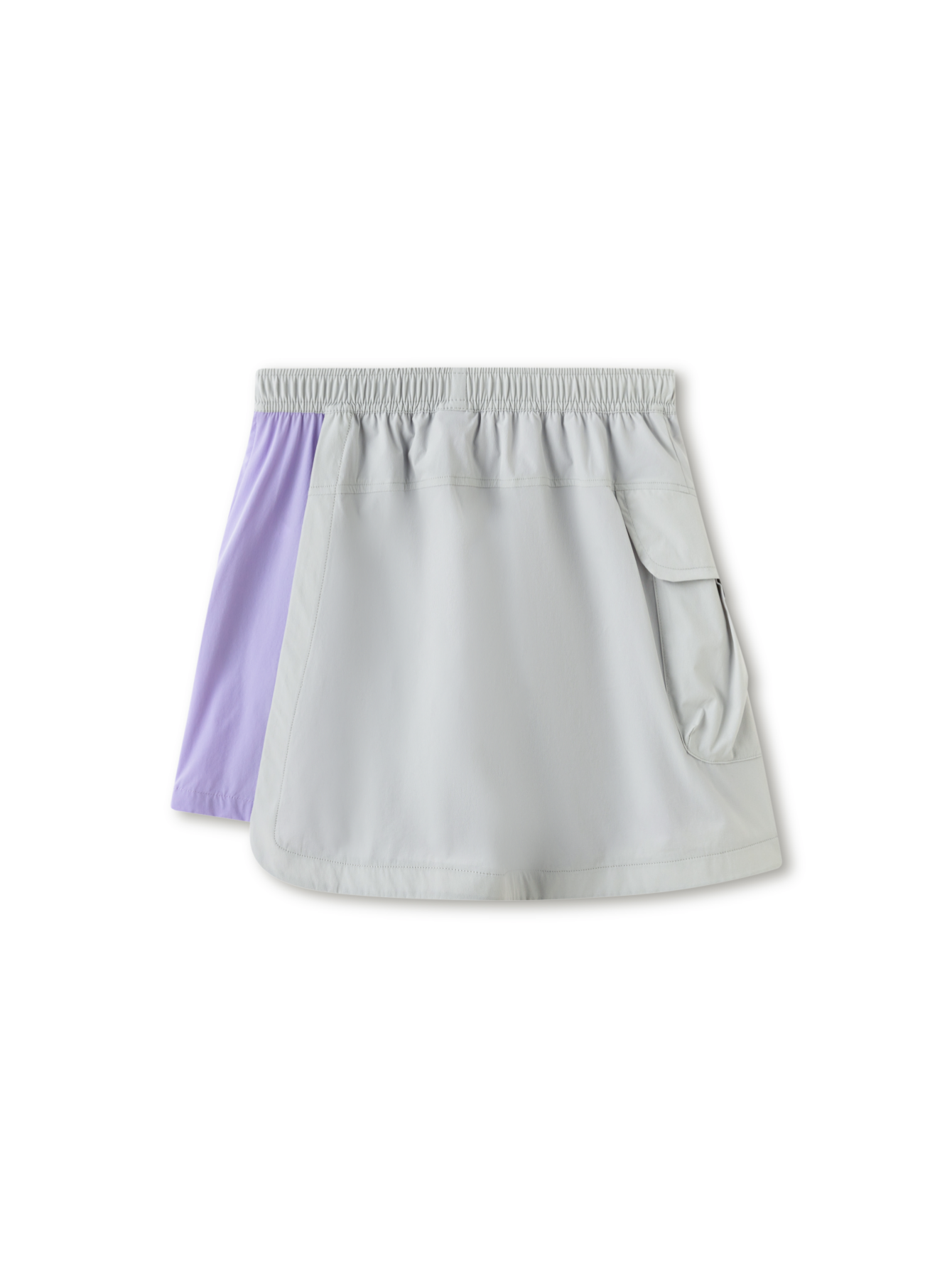 Balabala Girls Color Block Cargo Skirt Gray Purple