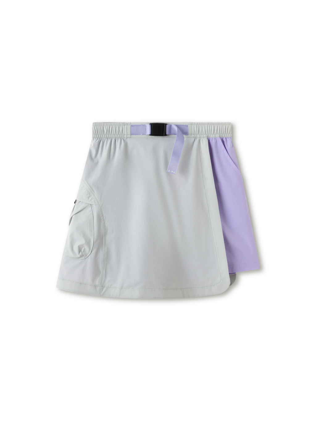Balabala Girls Color Block Cargo Skirt Gray Purple