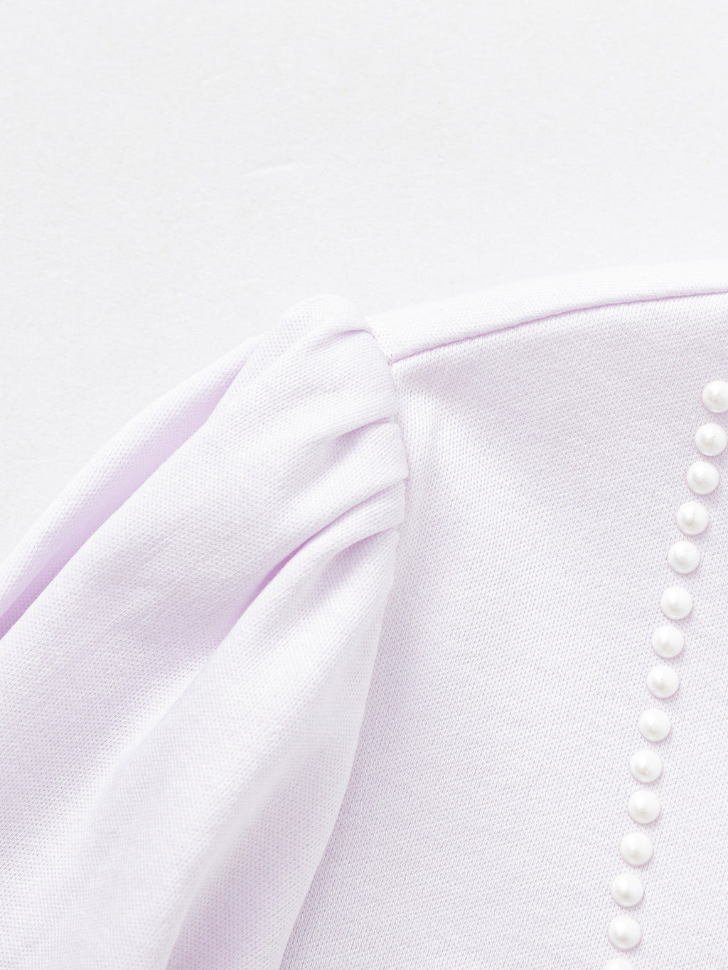 Balabala Girls Pearl Sleeve T Shirt Raw White,Pink Purple