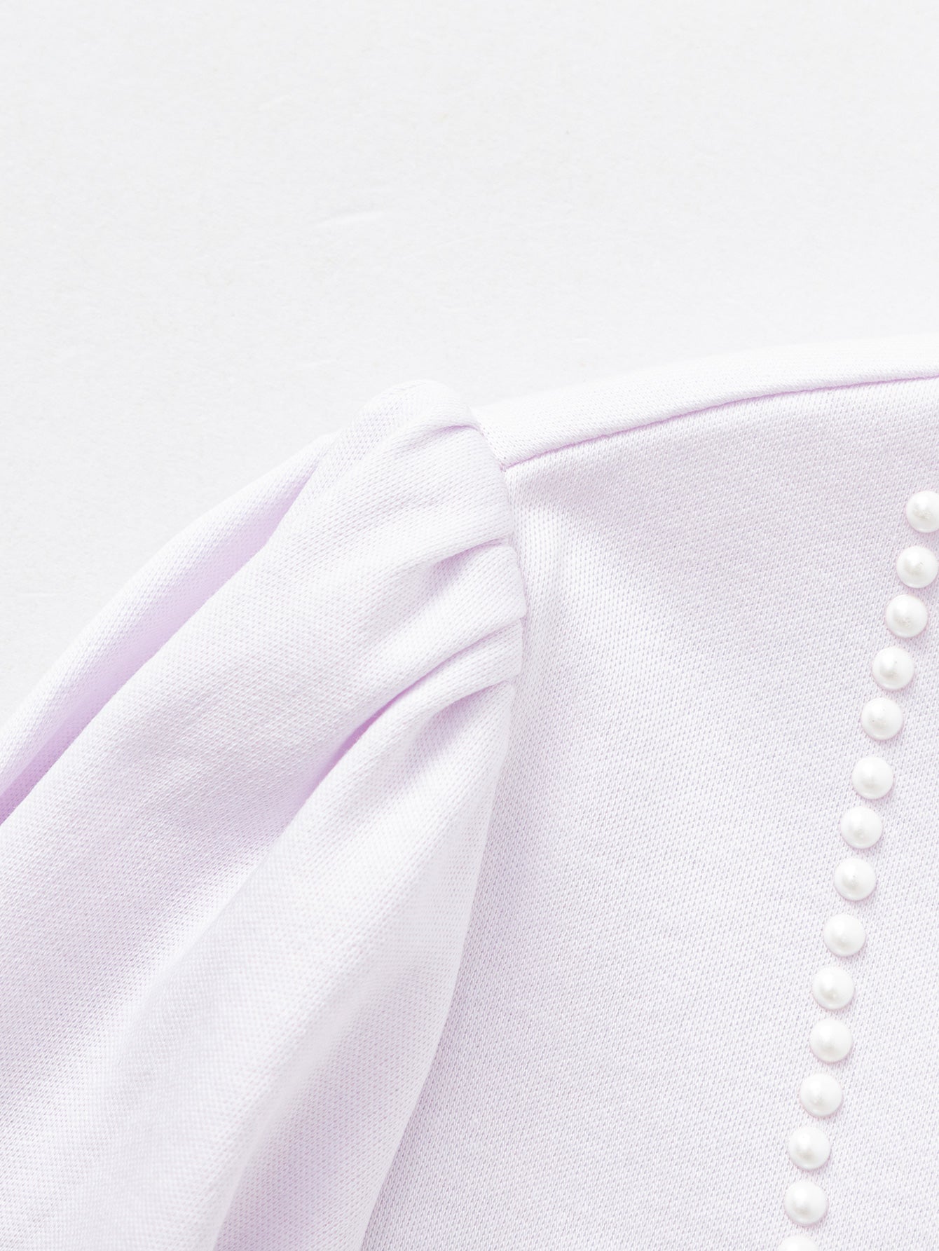 Balabala Girls Pearl Sleeve T Shirt Raw White,Pink Purple