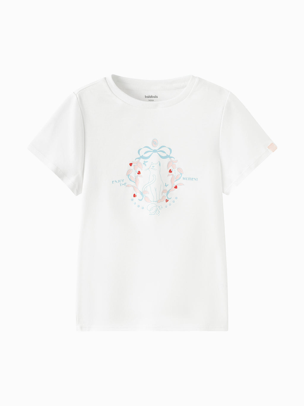Balabala Girls Swan Graphic T Shirt White,Purple,Pink