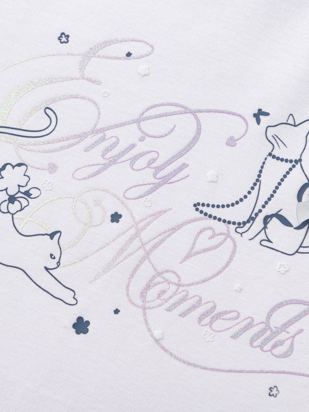 Balabala Girls Swan Graphic T Shirt White,Purple,Pink