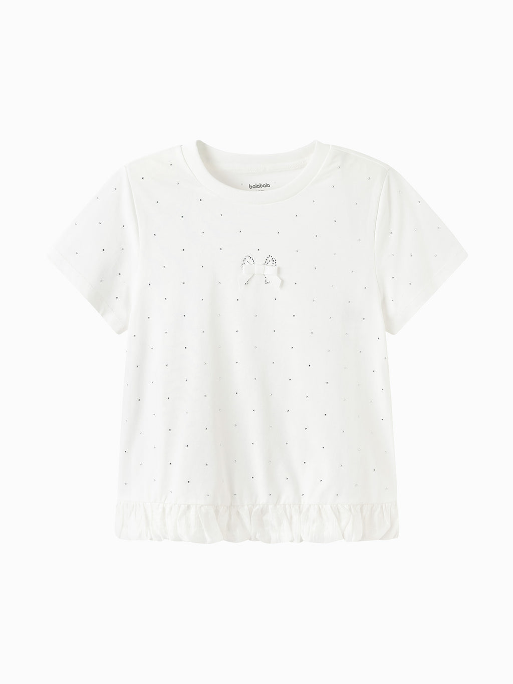 Balabala Girls Bow T-Shirt White