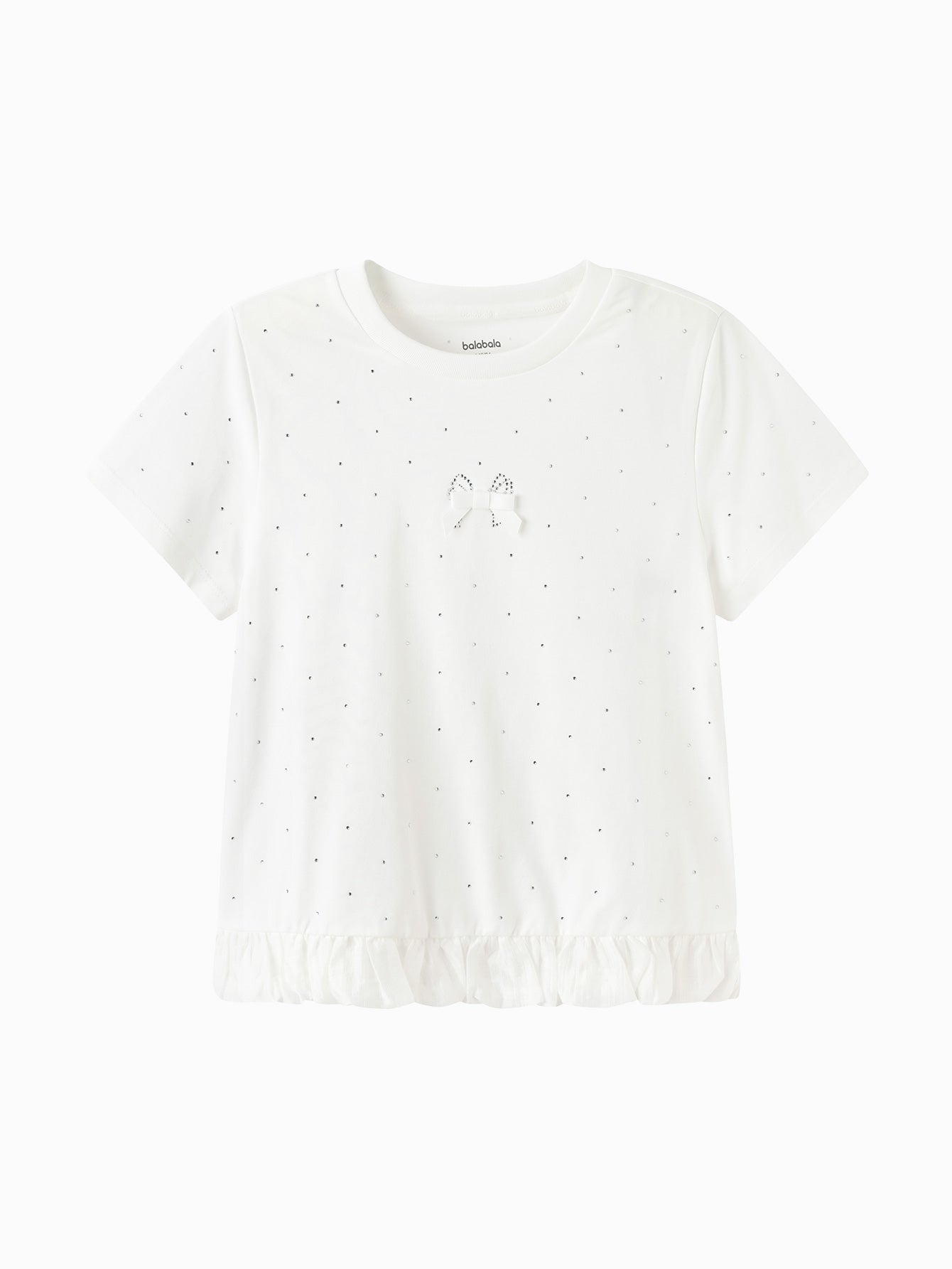 Balabala Girls Bow T-Shirt White