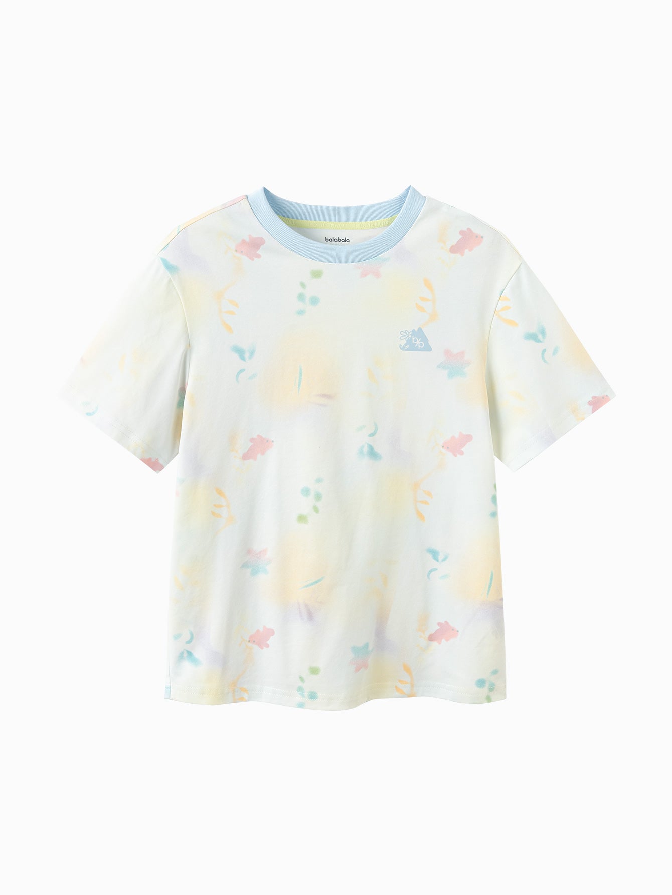 Balabala Girls Graphic T Shirt White,Blue,Light Yellow,Violet