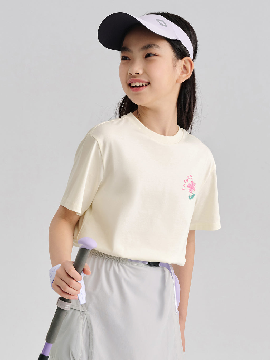 Balabala Girls Graphic T Shirt White,Blue,Light Yellow,Violet