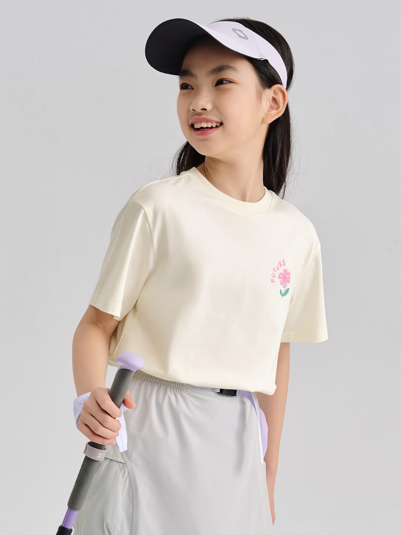 Balabala Girls Graphic T Shirt White,Blue,Light Yellow,Violet
