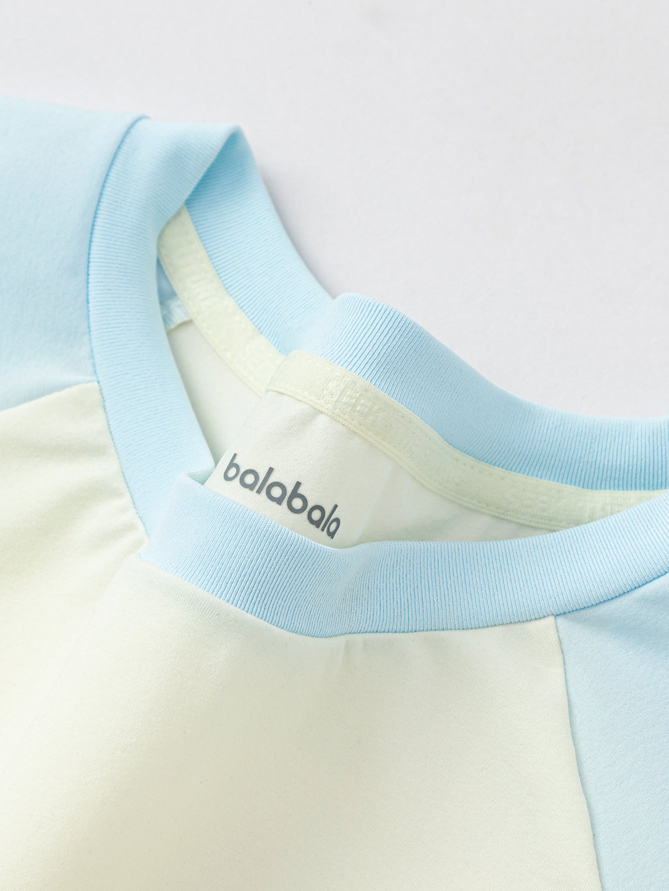 Balabala Girls Raglan T Shirt Cream Blue,Violet