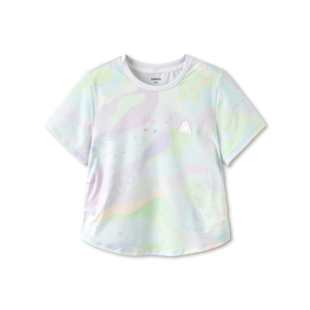 Balabala Girls Pastel Tie Dye T Shirt Purple