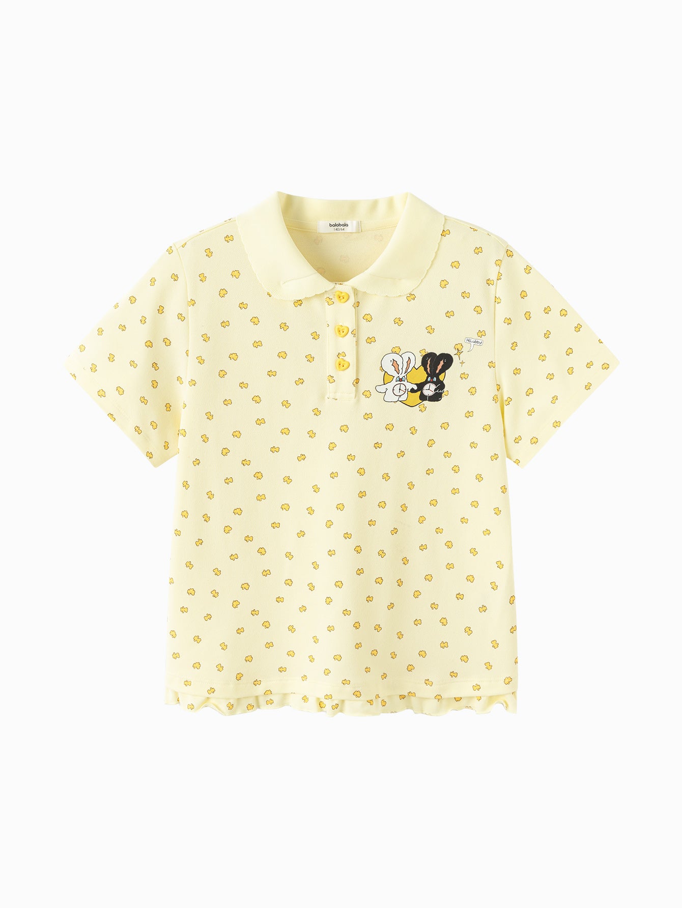 Balabala Girls Hello Kitty Polo Shirt White,Yellow