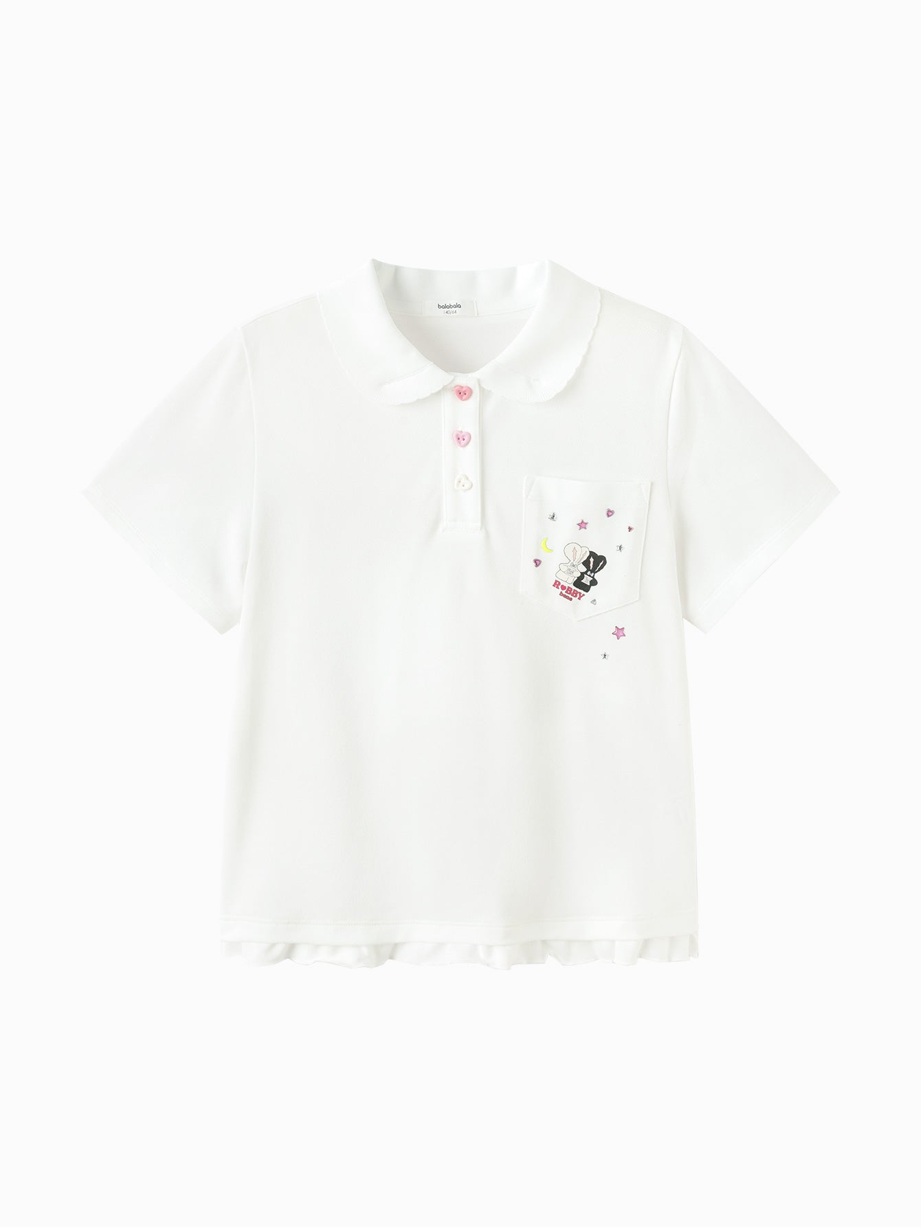 Balabala Girls Hello Kitty Polo Shirt White,Yellow