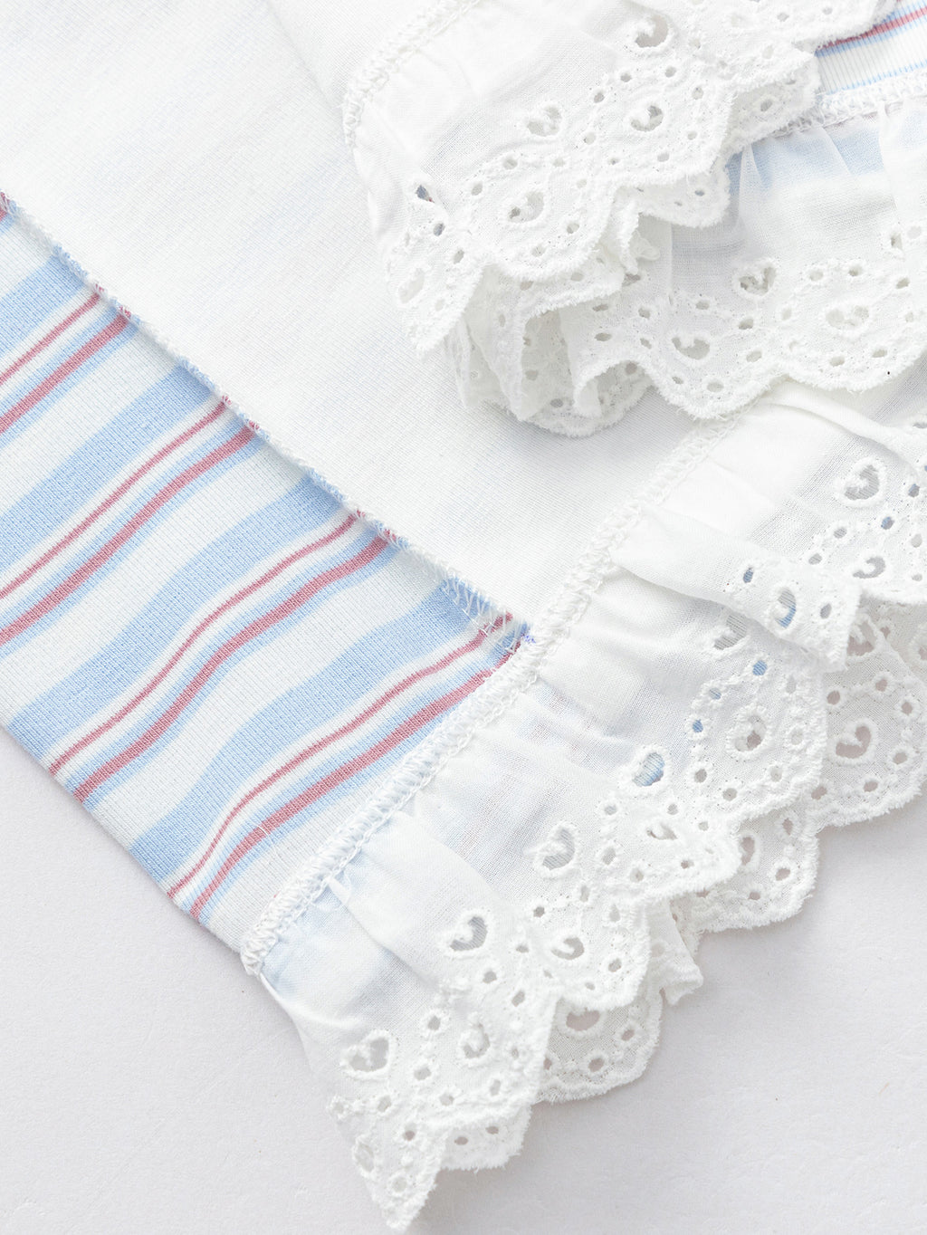 Balabala Girls Stripe T Shirt White Blue