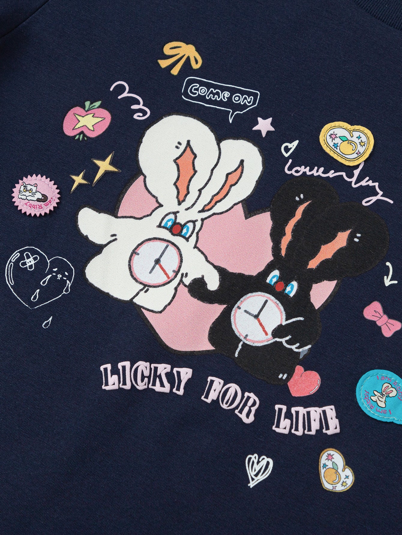 Balabala Girls Hello Kitty Graphic T Shirt White,Visions Pink,Dark Blue