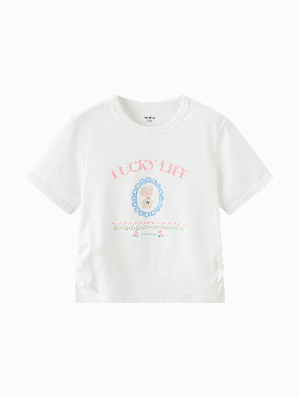 Balabala Girls Graphic T Shirt White,White Red,Blue