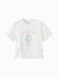 Balabala Girls Graphic T Shirt White,White Red,Blue