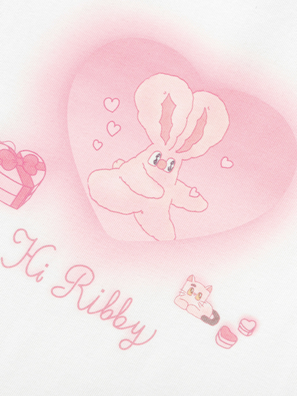 Balabala Girls Bunny Raglan T-Shirt Pink White