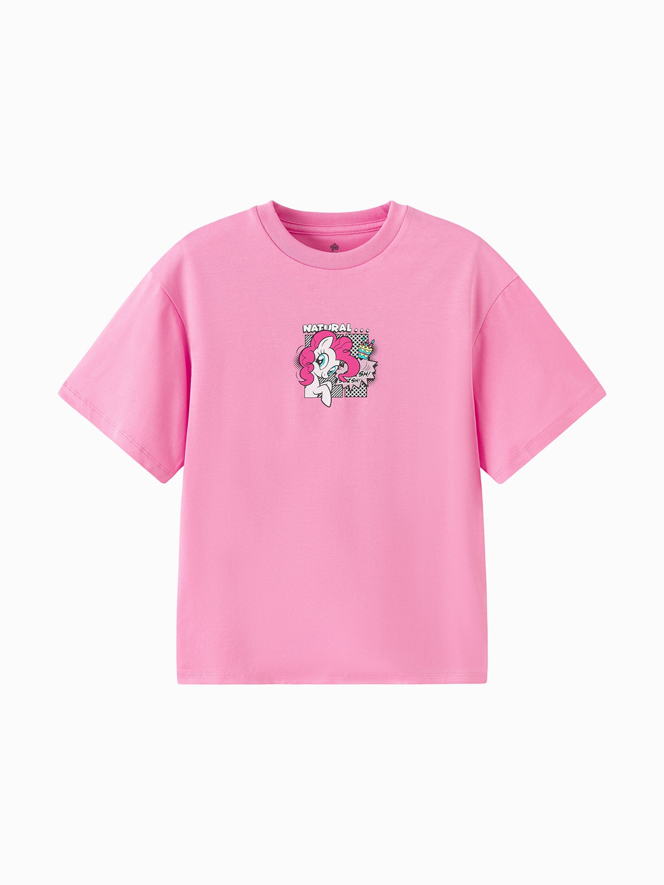 Balabala Girls Pony Graphic T-Shirt Gray,Raw White,Rose Red,Ice blue