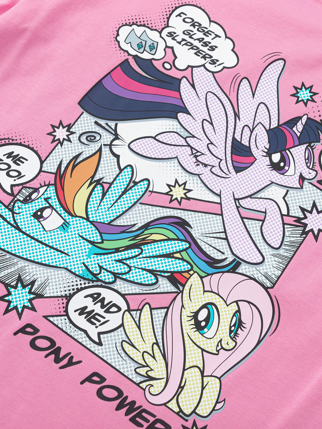 Balabala Girls Pony Graphic T-Shirt Gray,Raw White,Rose Red,Ice blue