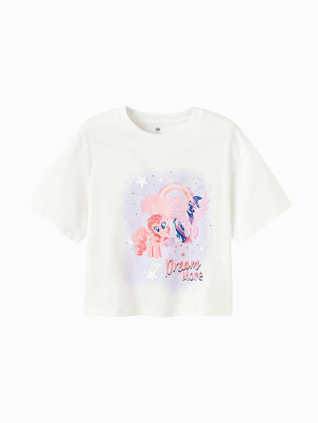 Balabala Girls Pony Print T-Shirt White
