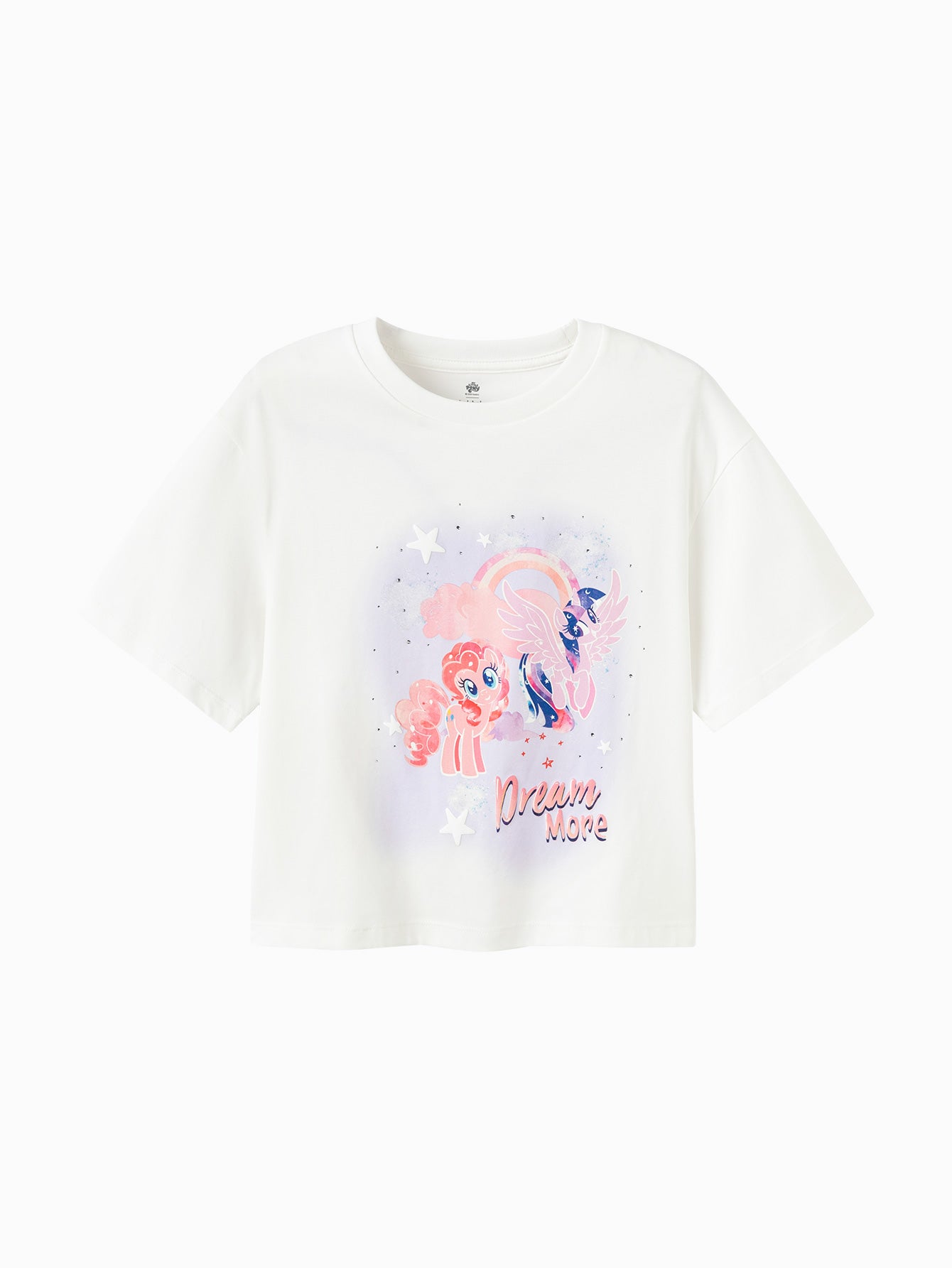 Balabala Girls Pony Print T-Shirt White