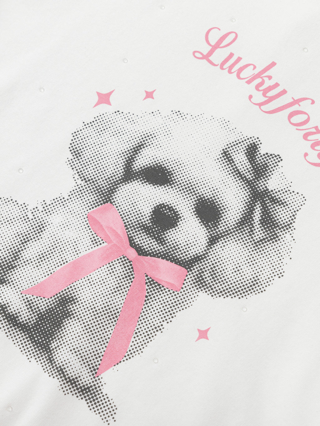 Balabala Girls Puppy Graphic T-Shirt Pink,White