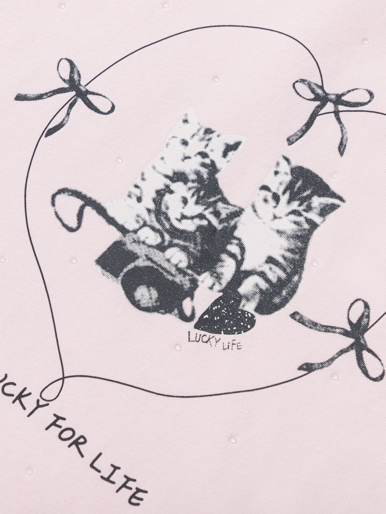 Balabala Girls Puppy Graphic T-Shirt Pink,White