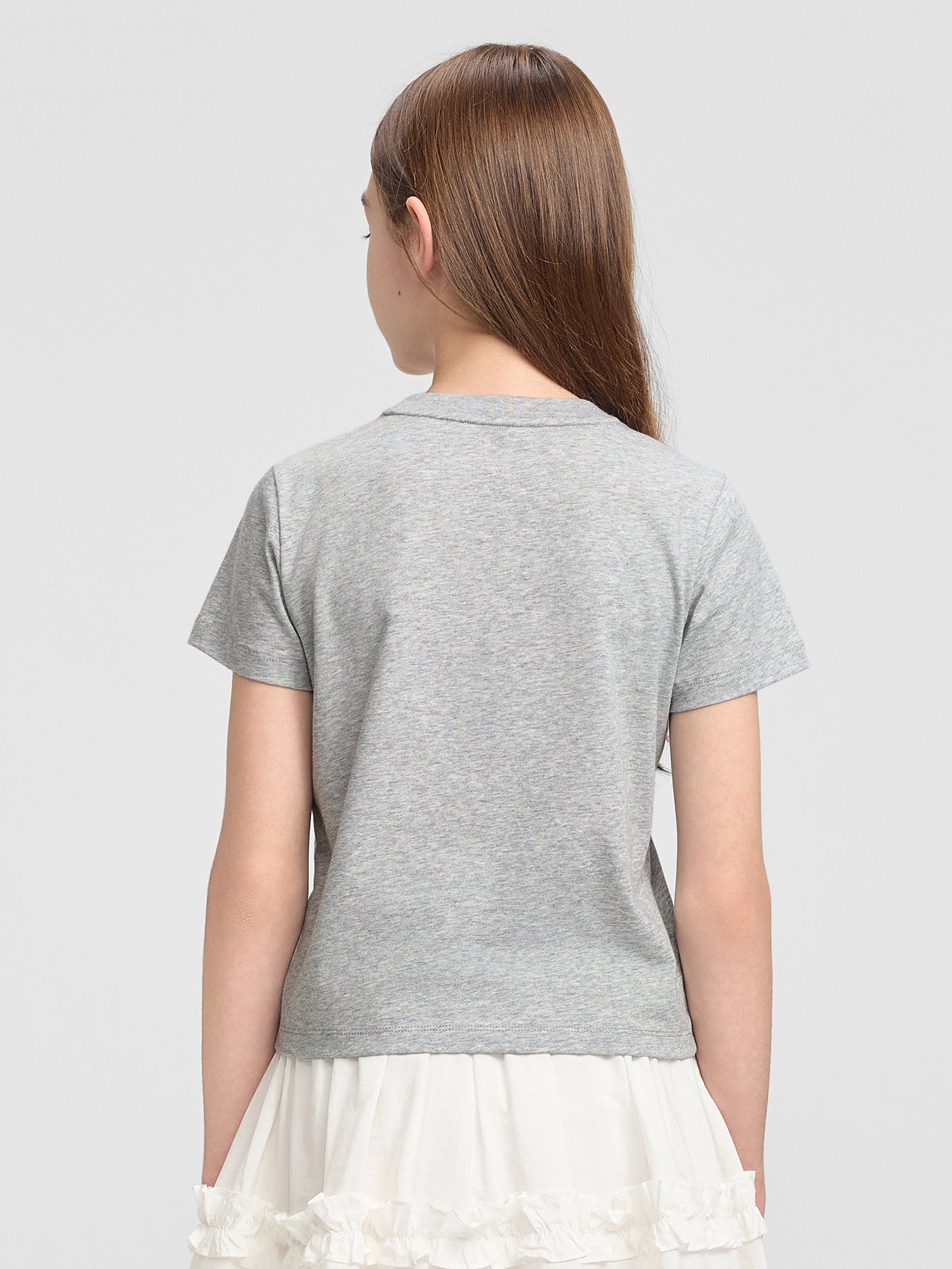 Balabala Girls Pony T-Shirt Gray