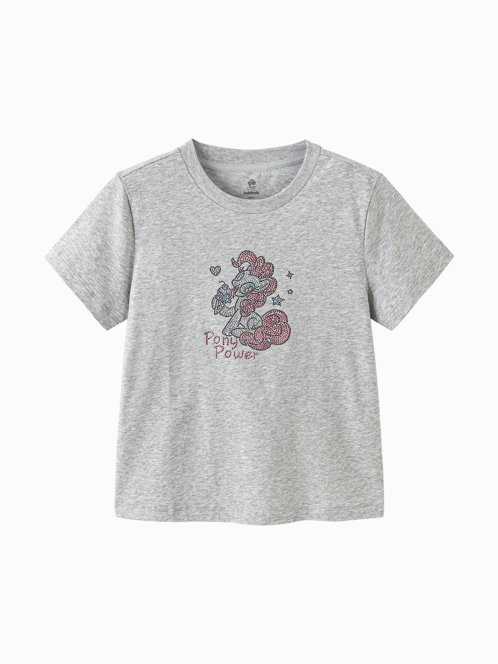 Balabala Girls Pony T-Shirt Gray