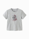Balabala Girls Pony T-Shirt Gray