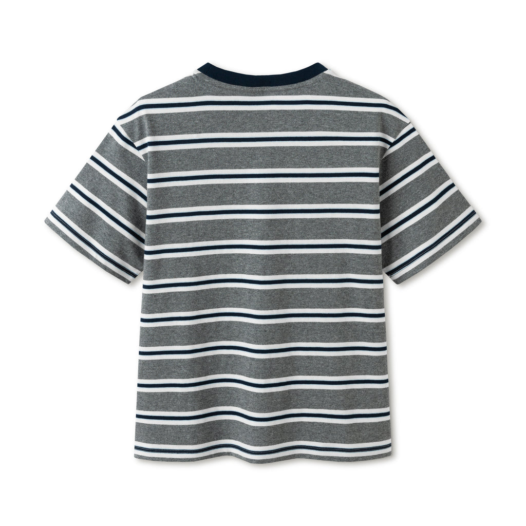 Balabala Boys Print T Shirt White Gray,Gray Blue,Raw White
