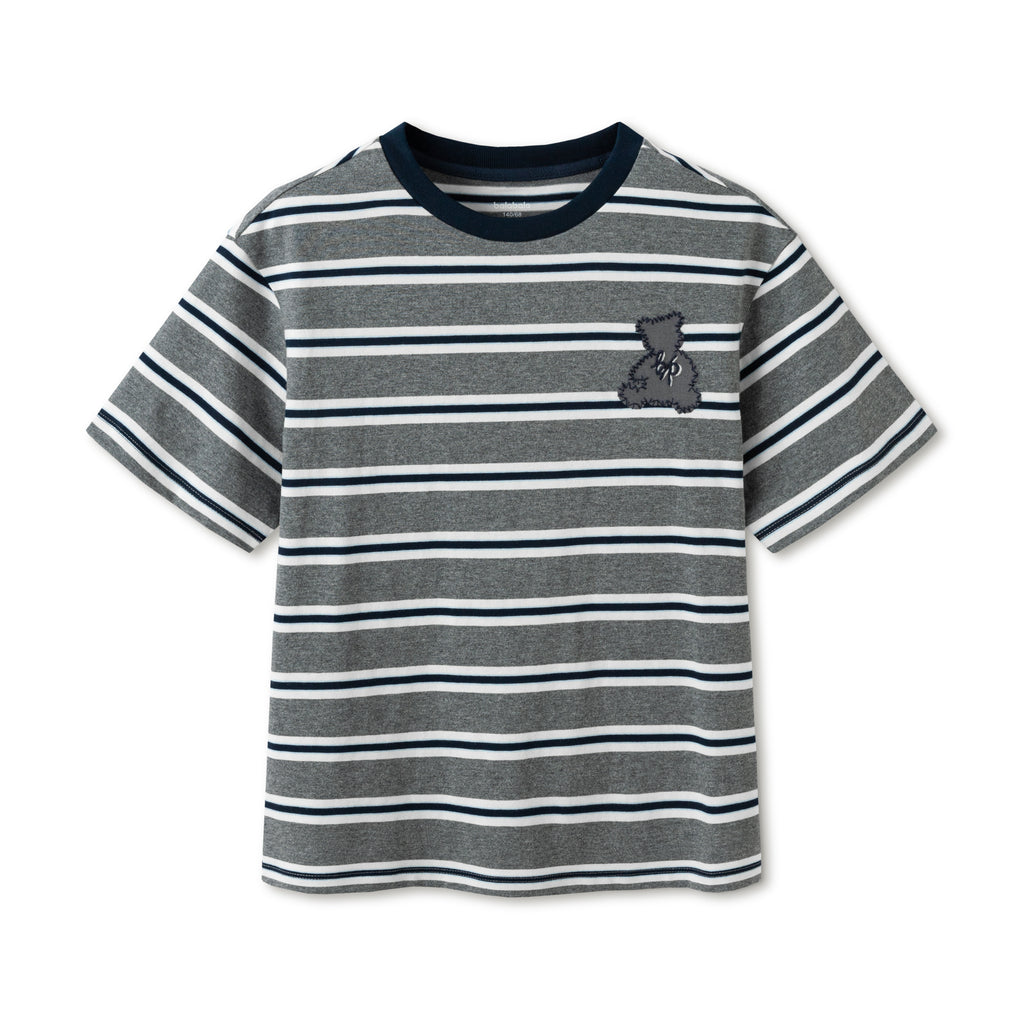 Balabala Boys Print T Shirt White Gray,Gray Blue,Raw White