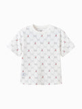 Balabala Boys Print T Shirt White Gray,Gray Blue,Raw White