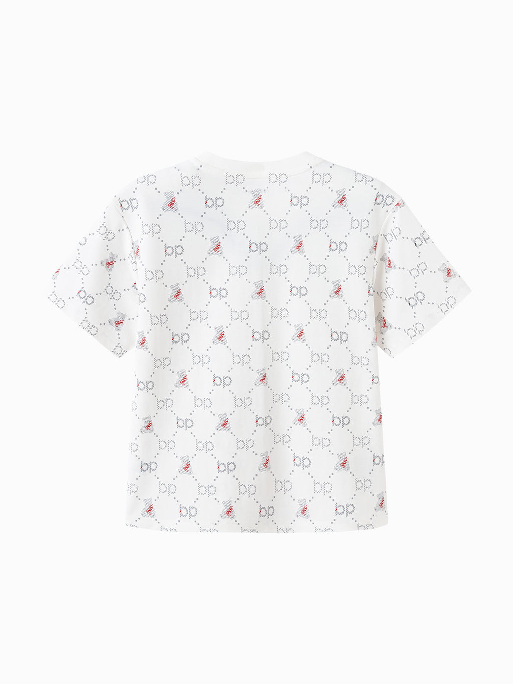 Balabala Boys Print T Shirt White Gray,Gray Blue,Raw White