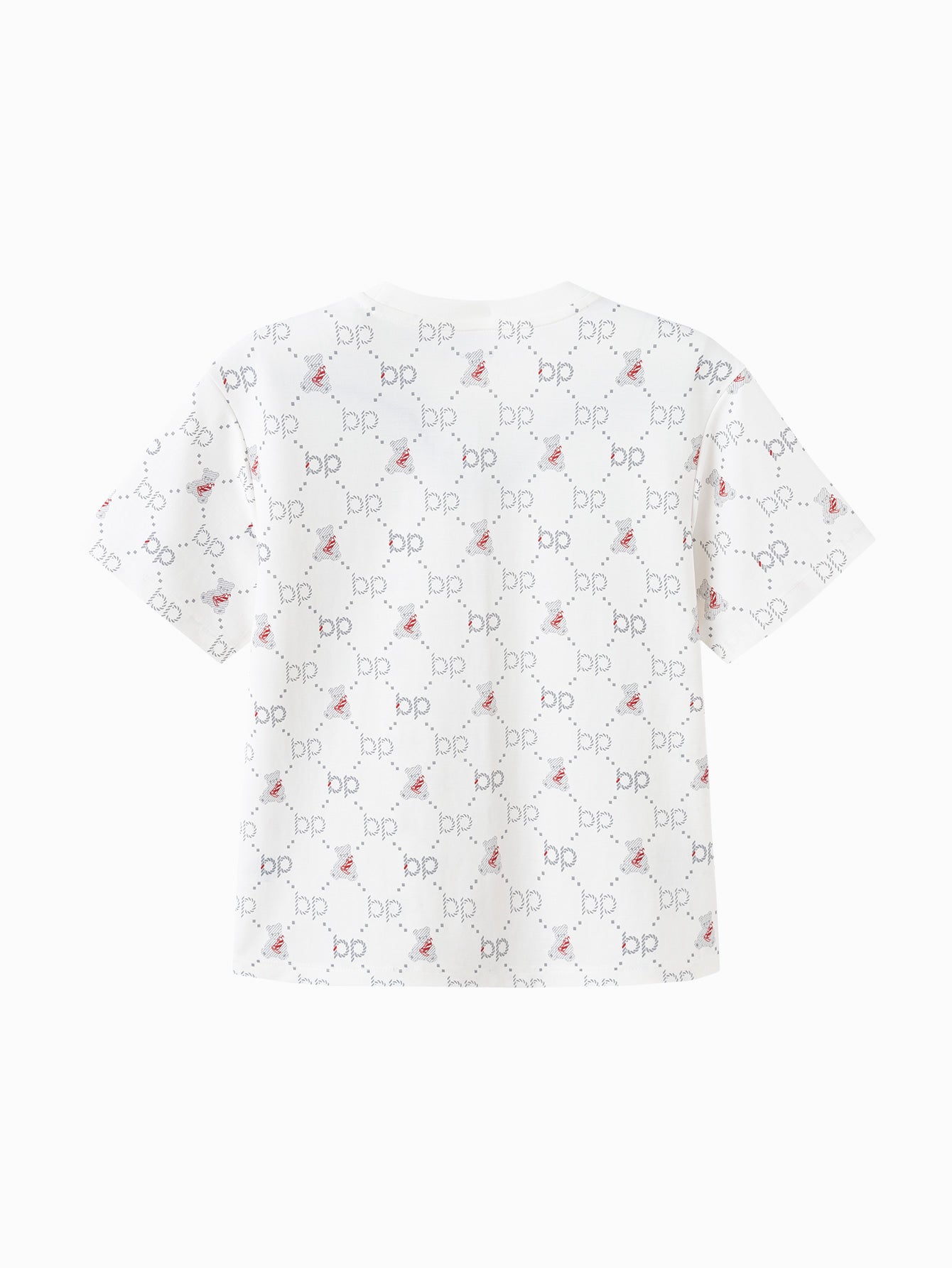 Balabala Boys Print T Shirt White Gray,Gray Blue,Raw White