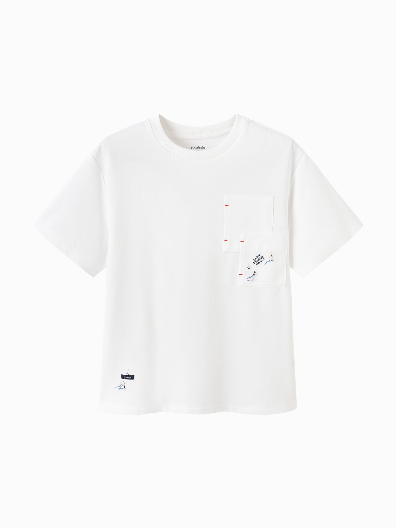 Balabala Boys Print T Shirt White Gray,Gray Blue,Raw White