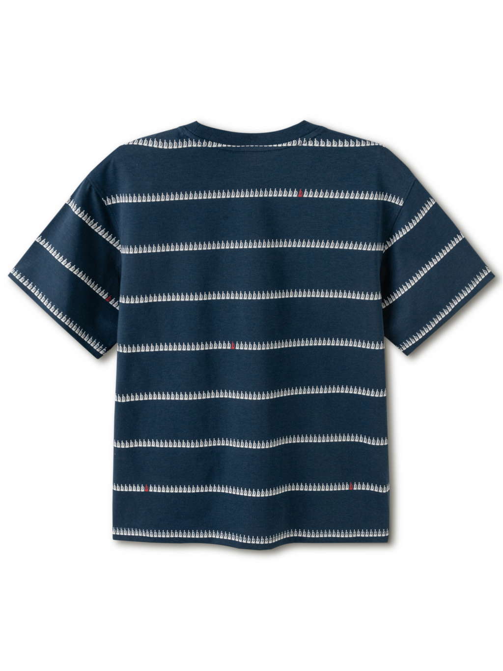 Balabala Boys Stripe T Shirt White Blue,Blue Black