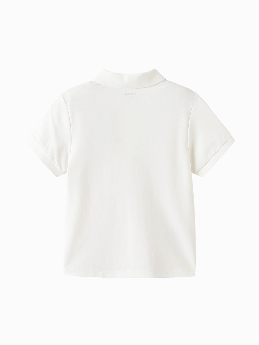 Balabala Boys Basic Polo Shirt White Gray,Raw White