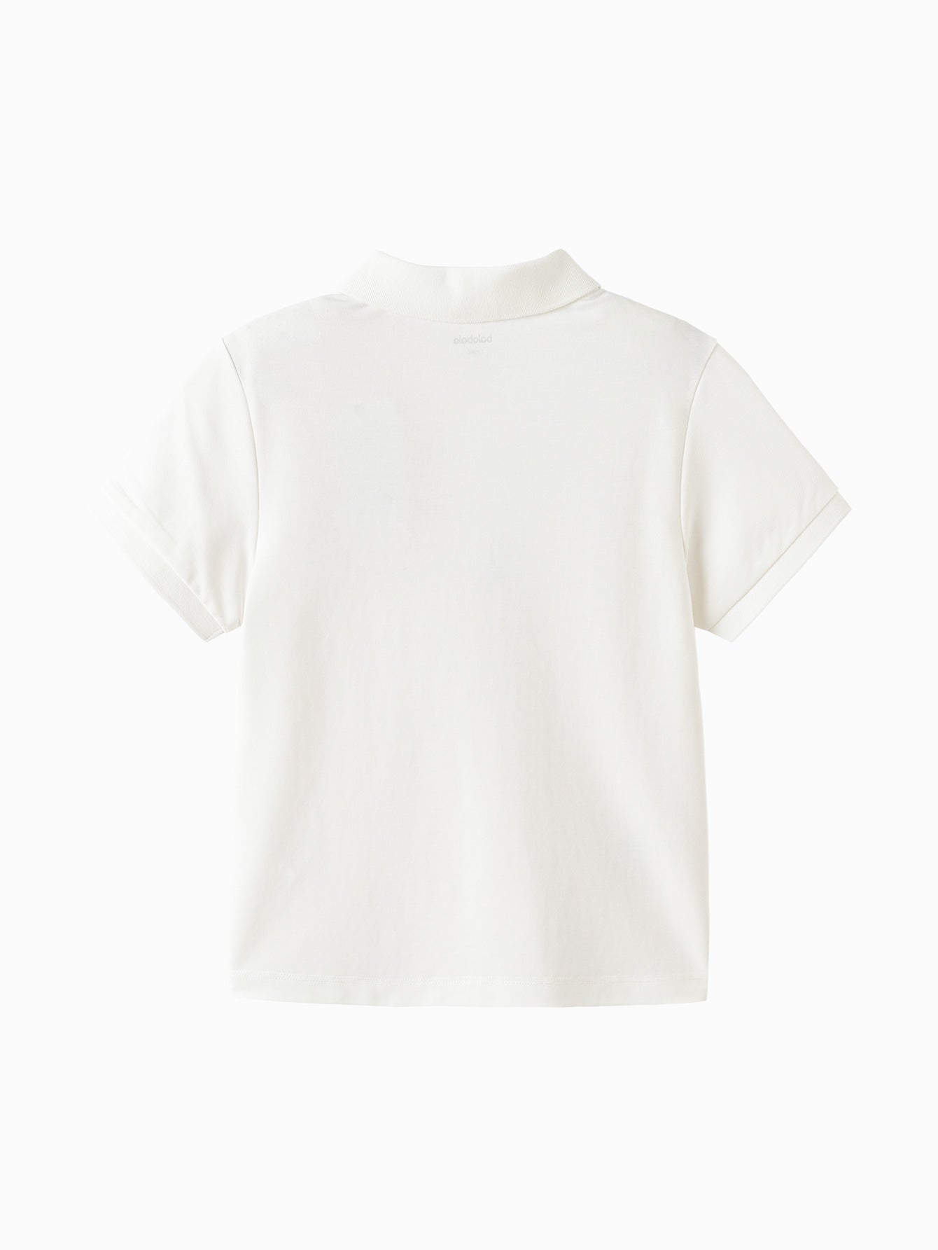 Balabala Boys Basic Polo Shirt White Gray,Raw White
