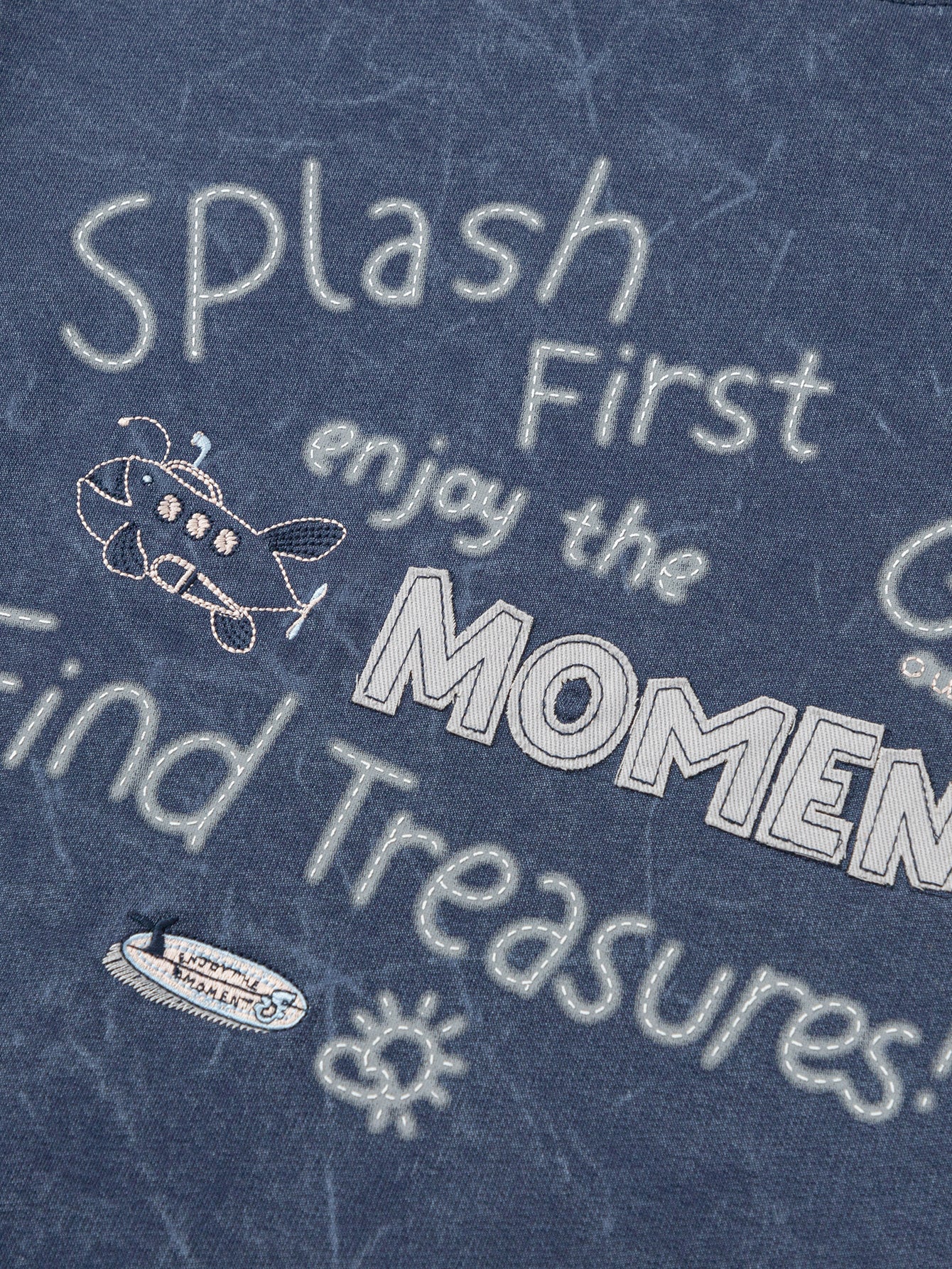 Balabala Splash Print T-Shirt Blue,Pink Green