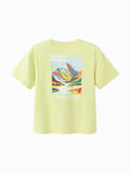 Balabala Boys Mountain Graphic T Shirt Yellow Green